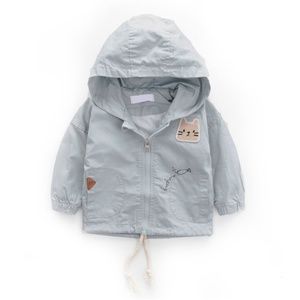 Baby Girls Boys Gray Jackets Windbreaker Outwear